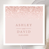 Roos Gold Confetti Blush Pink Modern Wedding Servet