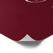 Roos Gold Confetti Burgundy Chic-Kaarten en cadeau Poster (Hoek)