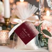 Roos Gold Confetti Burgundy Modern Wedding Bedankjes Labels