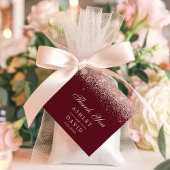 Roos Gold Confetti Burgundy Modern Wedding Bedankjes Labels