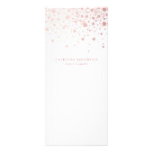 Roos Gold Confetti Business Rack Kaart | wit (Voorkant)