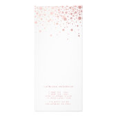 Roos Gold Confetti Business Rack Kaart | wit (Achterkant)