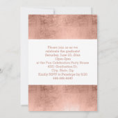 Roos Gold Confetti Foto Afstuderen Kaart (Achterkant)