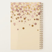 Roos Gold Confetti - Gepersonaliseerde planner (Achterkant)
