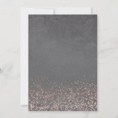 Roos Gold confetti grijs cement typografie bruilof Kaart (Achterkant)