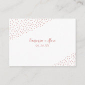 Roos Gold Confetti Honeymoon of huishoudfonds Informatiekaartje (Achterkant)