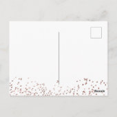 Roos Gold Confetti Koraal Bewaar de datumfoto Briefkaart (Achterkant)