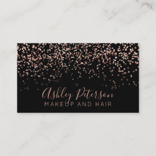 Roos Gold confetti make-up hair typografie Visitekaartje