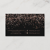 Roos Gold confetti make-up hair typografie Visitekaartje (Achterkant)