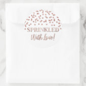 Roos Gold Confetti met liefdevol Ronde Sticker (Tas)