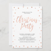 Roos Gold Confetti Moderne kerstfeestdag Kaart (Voorkant)