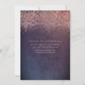 Roos Gold confetti ombre tiara uitnodiging (Achterkant)