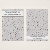 Roos Gold Confetti op grijze haringhouder Kaart (Voorkant /achterkant)