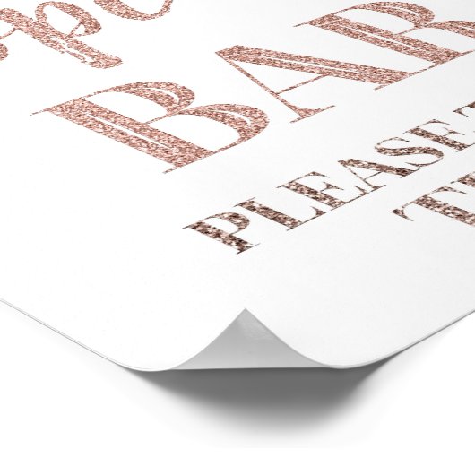 Roos Gold Confetti Popcorn Bar Poster (Hoek)