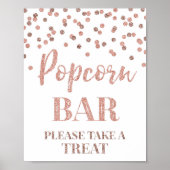 Roos Gold Confetti Popcorn Bar Poster (Voorkant)