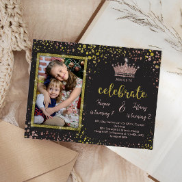 Roos Gold Confetti PRINCESS Frends Joint Birthday Kaart