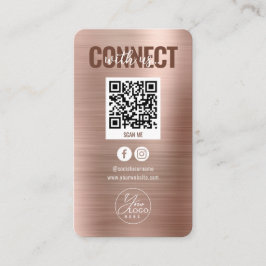 Roos Gold Connect met US Social Media QR Code Visitekaartje