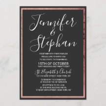 Roos Gold-contour grens Eenvoudig zwart huwelijk