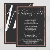 Roos Gold-contour rand Eenvoudige zwarte wending g Kaart (Voorkant / Achterkant)