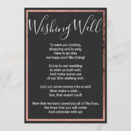 Roos Gold-contour rand Eenvoudige zwarte wending g Kaart