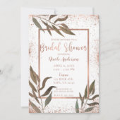 Roos Gold Copper Botanical Glam Vrijgezellenfeest Kaart (Voorkant)