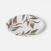 Roos Gold Copper Botanische Glam Moderne Weddensch Papieren Bordje (Gekanteld)