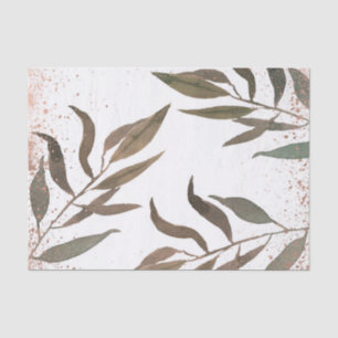 Roos Gold Copper Botanische Glam Moderne Weddensch Tissuepapier