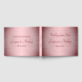 Roos Gold Copper Bourgondië Bruiloft Gastenboek (Volledig)