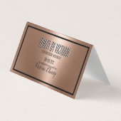 Roos Gold Copper Bronze elegant minimalistisch Visitekaartje (Achterkant)