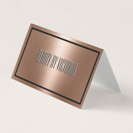Roos Gold Copper Bronze elegant minimalistisch Visitekaartje