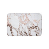 Roos Gold Copper Glitter Metallic Black Marmer Badmat (Voorkant)