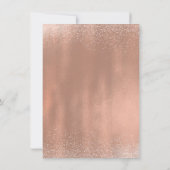 Roos Gold Copper Glitter Sparkly Bridal Verjaardag Kaart (Achterkant)