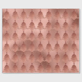 Roos Gold Copper Gold Blush kerstboom Cadeaupapier (Vlak)
