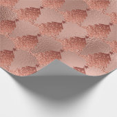 Roos Gold Copper Gold Blush kerstboom Cadeaupapier (Hoek)