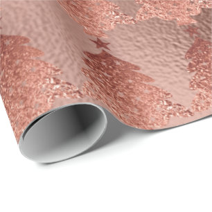 Roos Gold Copper Gold Blush kerstboom Cadeaupapier