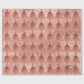 Roos Gold Copper Gold Linen kerstboom Cadeaupapier (Vlak)