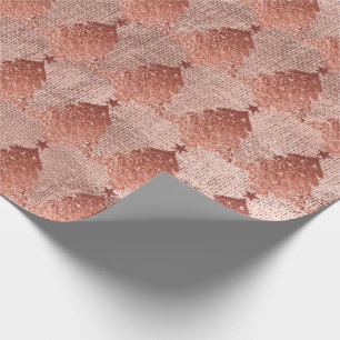 Roos Gold Copper Gold Linen kerstboom Cadeaupapier