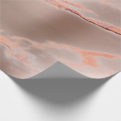 Roos Gold Copper Minimale marmer Abstract metaal Cadeaupapier (Hoek)