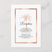 Roos Gold Copper Palm Tree Weddenschap Informatiekaartje (Voorkant)