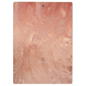 Roos Gold Copper Peach Sand Grain Swirl Metallic Klembord (Achterkant)