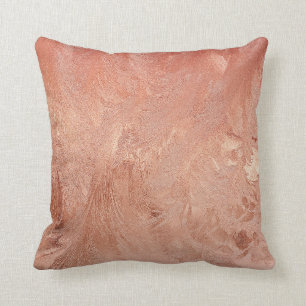 Roos Gold Copper Texture Metallic Kussen