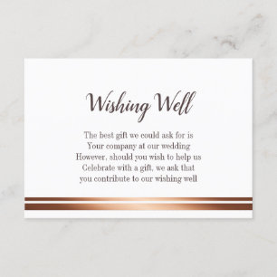 Roos Gold Copper White Wedding Wishing Good Informatiekaartje