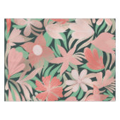 Roos Gold Coral Green Floral Leaves Illustrations Tafelkleed (Voorkant (Horizontaal))