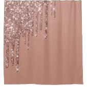 Roos Gold Corner Glitter Drijft Metallic Blush Douchegordijn (Voorkant)