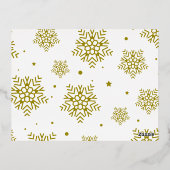 ROOS GOLD CORPORATE KERSTFEEST FOLIE FOLIE UITNODIGING BRIEFKAART (Achterkant)