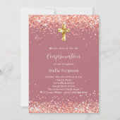 Roos Gold Cross Girl bevestiging Kaart (Voorkant)