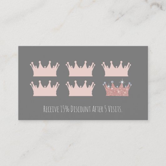 Roos Gold Crown Makeup Artist Beauty Salon Loyalty (Voorkant)