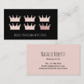 Roos Gold Crown Makeup Artist Hair Salon Loyalty (Voorkant / Achterkant)