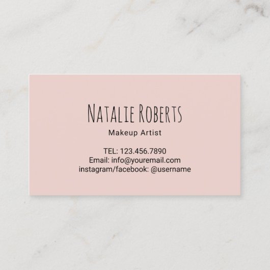 Roos Gold Crown Makeup Artist Hair Salon Loyalty (Achterkant)