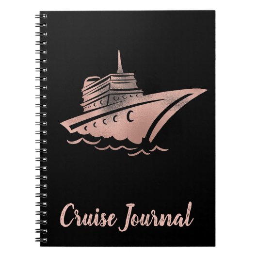 Roos Gold Cruise Ship Vacation Journal Notitieboek (Voorkant)